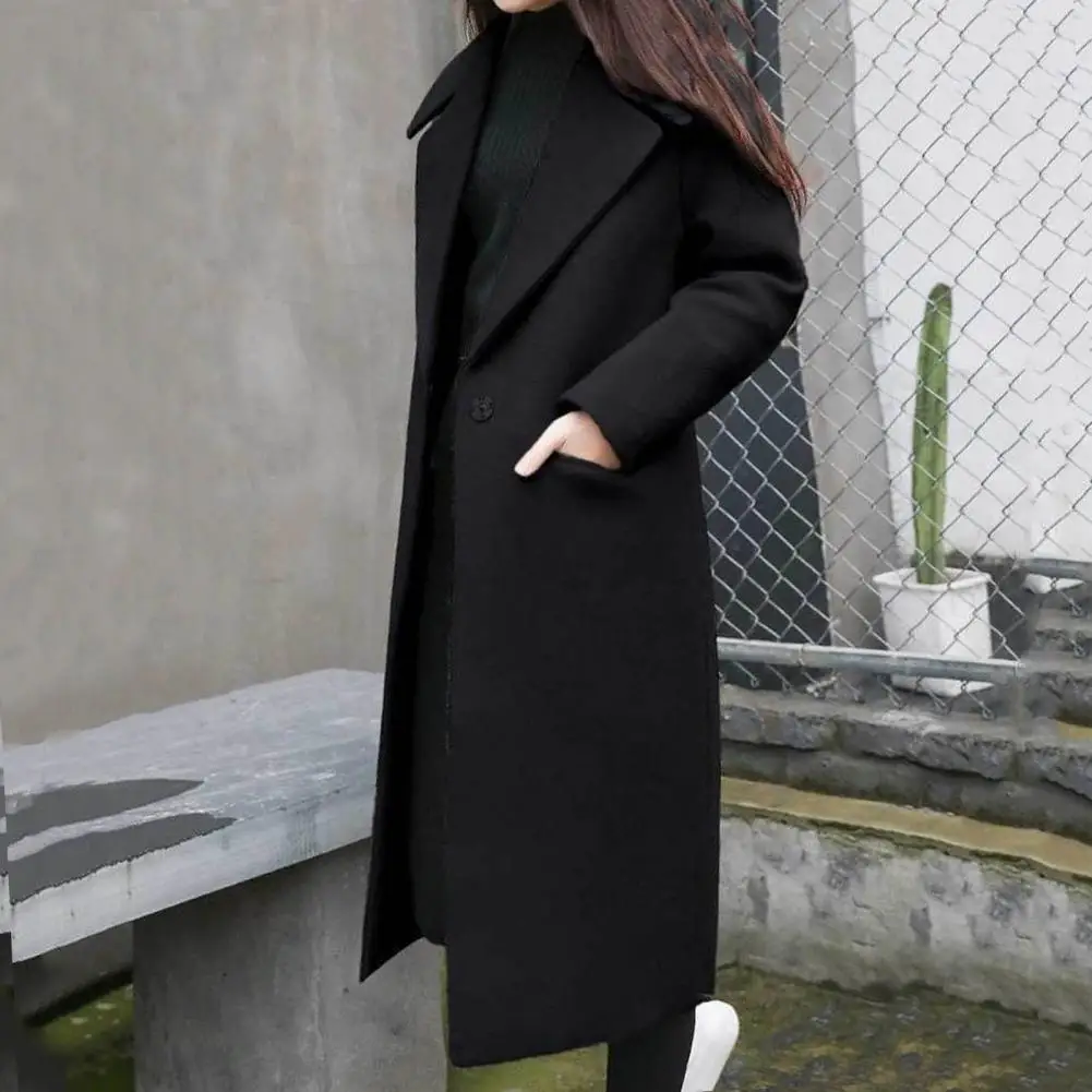 

Осеннее пальто на одной пуговице до середины икры, женская верхняя одежда, пальто, кардиган для покупок