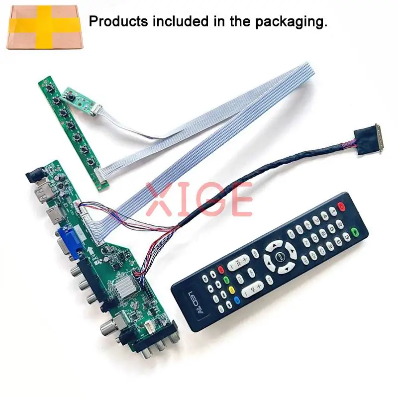 Фото Для N173FGE-L13/L21/L23/L63/LA3 плата контроллера драйвера DVB-C/T AV/USB/DHMI/VGA 40-контактный LVDS 17,3 