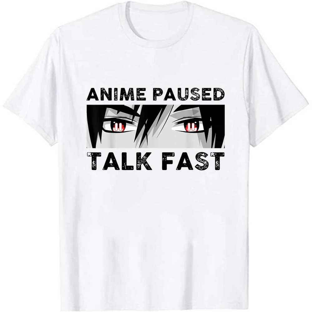 

Anime Art for Men Women Teen Girls Anime Merch Anime Lovers T-Shirt Funny Anime Paused Talk Fast Short Sleeves Top Tee Shirt