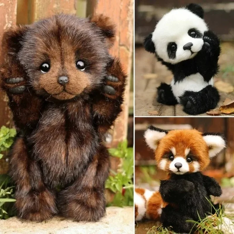 

Critters Cute Panda Raccoon Plush Doll Ornament Kids Adult Birthday Gift Plushies Stuffed Animal Critter Decoration Doll