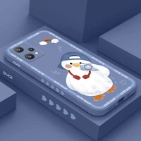 white cute duck case for oppo realme 9 9i 8 8i 7 7i 6 pro c31 c35 c1 c11 c12 c15 c20 c21y c25 c25s f19 f9 pro cover