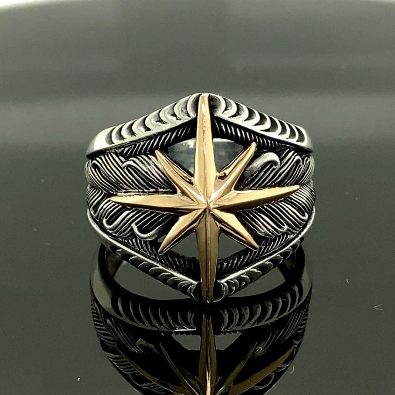 

Кольцо мужское из нержавеющей стали с резьбой под Солнечный свет