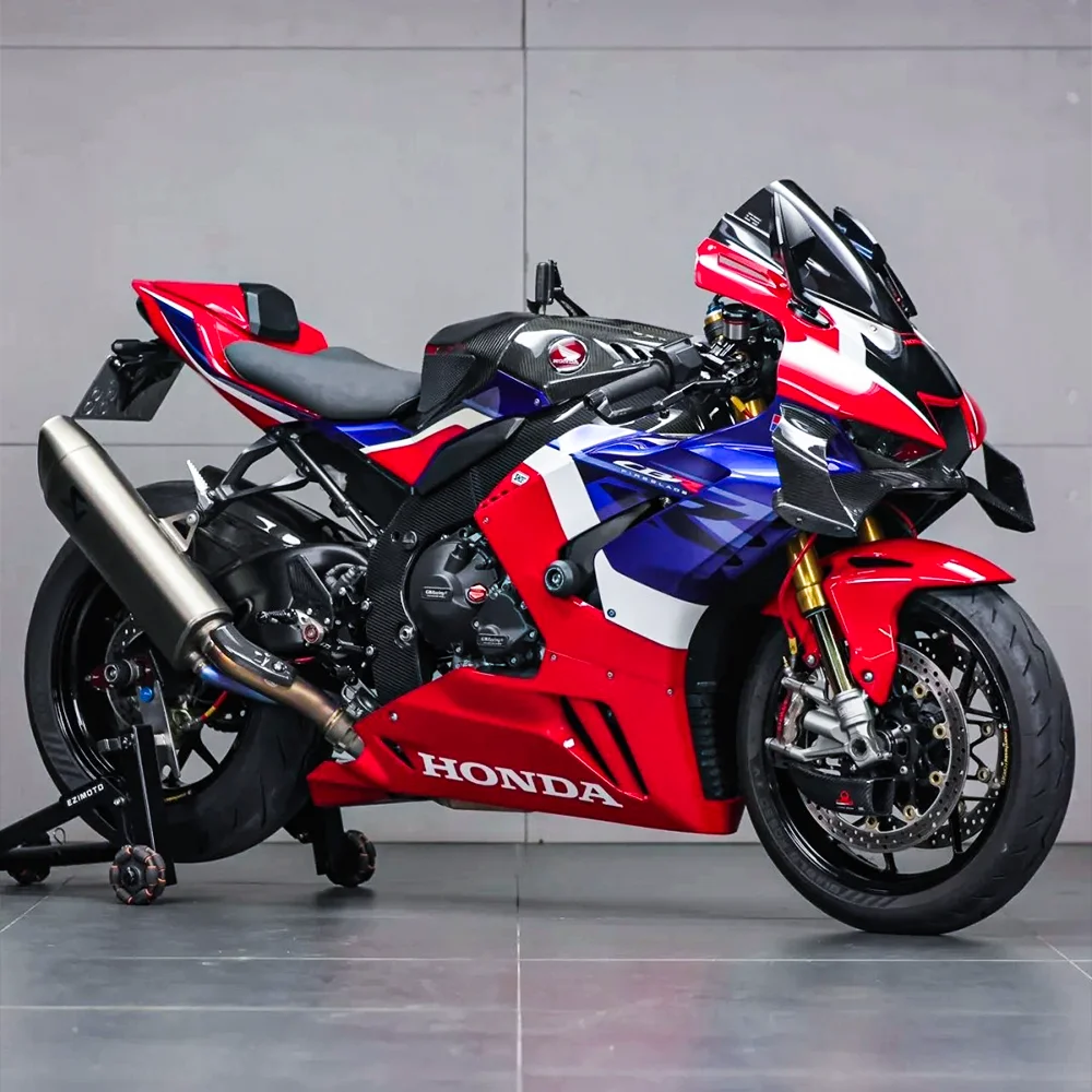 Фото Для HONDA CBR 1000RRR CBR1000RR-R 2021-2024: Комплект обтекателей (спойлер, переднее крыло) из 3K сухого настоящего карбона, аксессуары для мотоциклов №2
