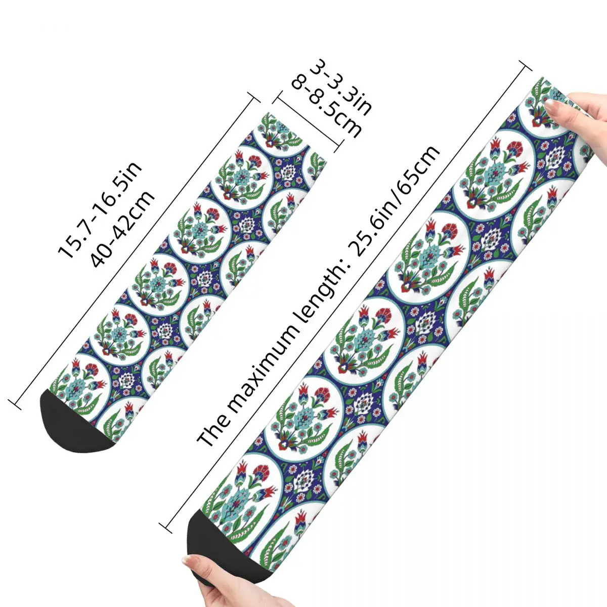 Turkish Arabic Pattern Vintage Seamless Adult Socks,Unisex socks,men Socks women Socks