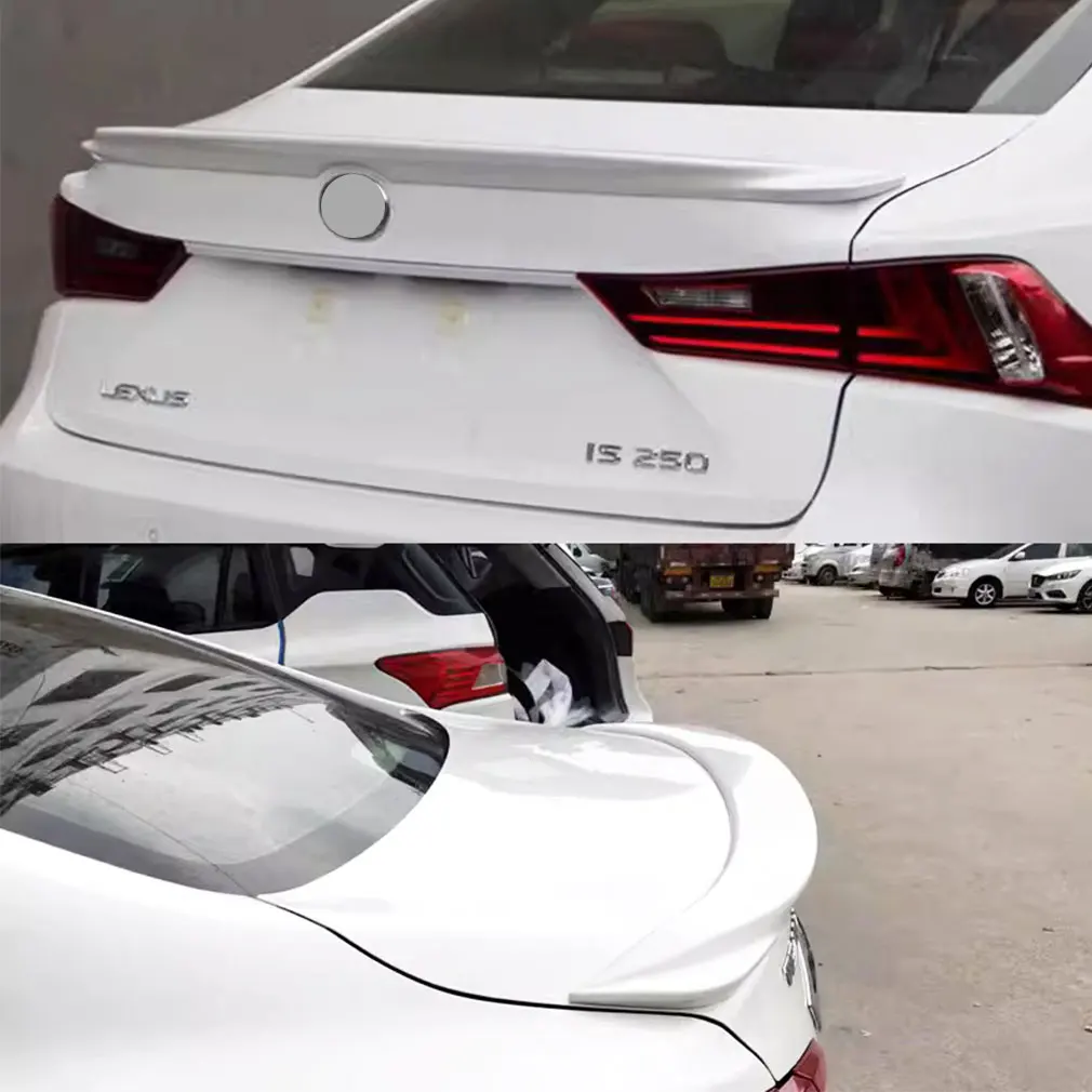 Фото Подходит для Lexus IS200 IS250 IS300 IS350 задний багажник Iid спойлер крыло Iip хвост автомобильные аксессуары черный и белый карбон 2012-2018 №2