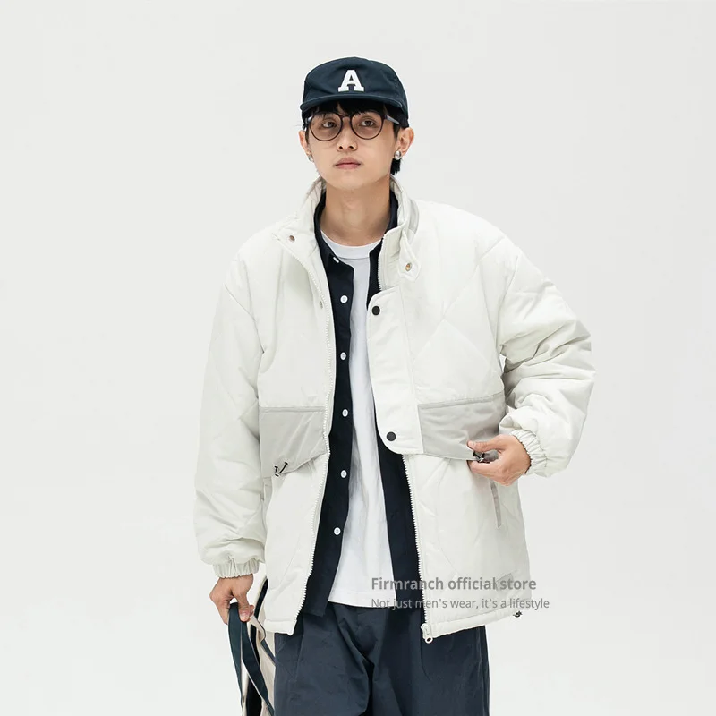 

Women 2023 Winter Men/ Casual Warm Brown/White Cotton-Padded Jacket Parkas Men/Women New Outwear Wadded