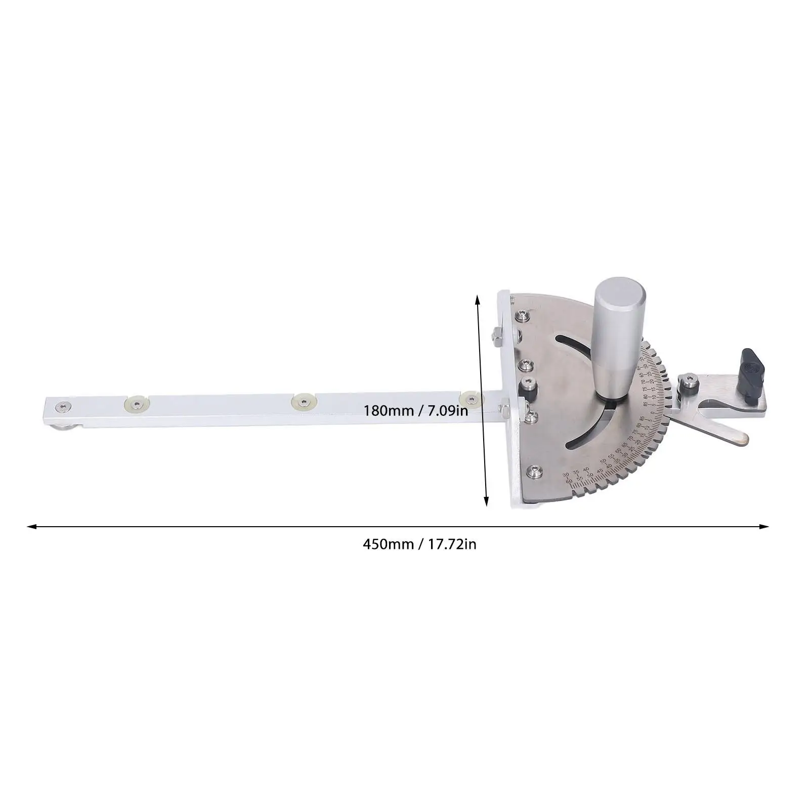Регулируемый торцовочный калибр настольной пилы с прозрачной шкалой — прочный