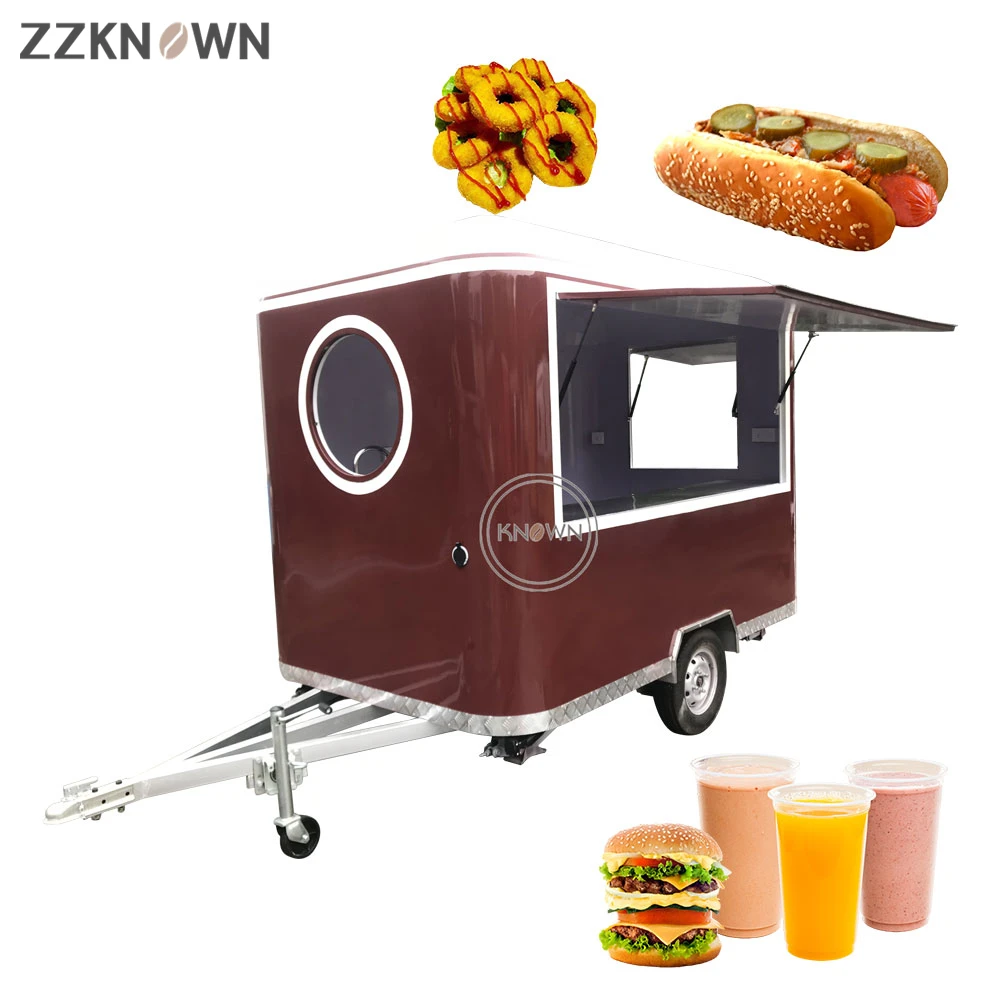

Multic Function Ice Cream Carts Kiosk Hot Dog Trailer Mobile Fast Food truck Trailer Coffee Catering Concession
