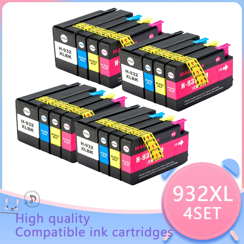 Compatible For HP 932 933 932XL 933XL Ink Cartridge For HP Officejet 7110 6100 6600 7510 7512 7612 7610 7612 Printer