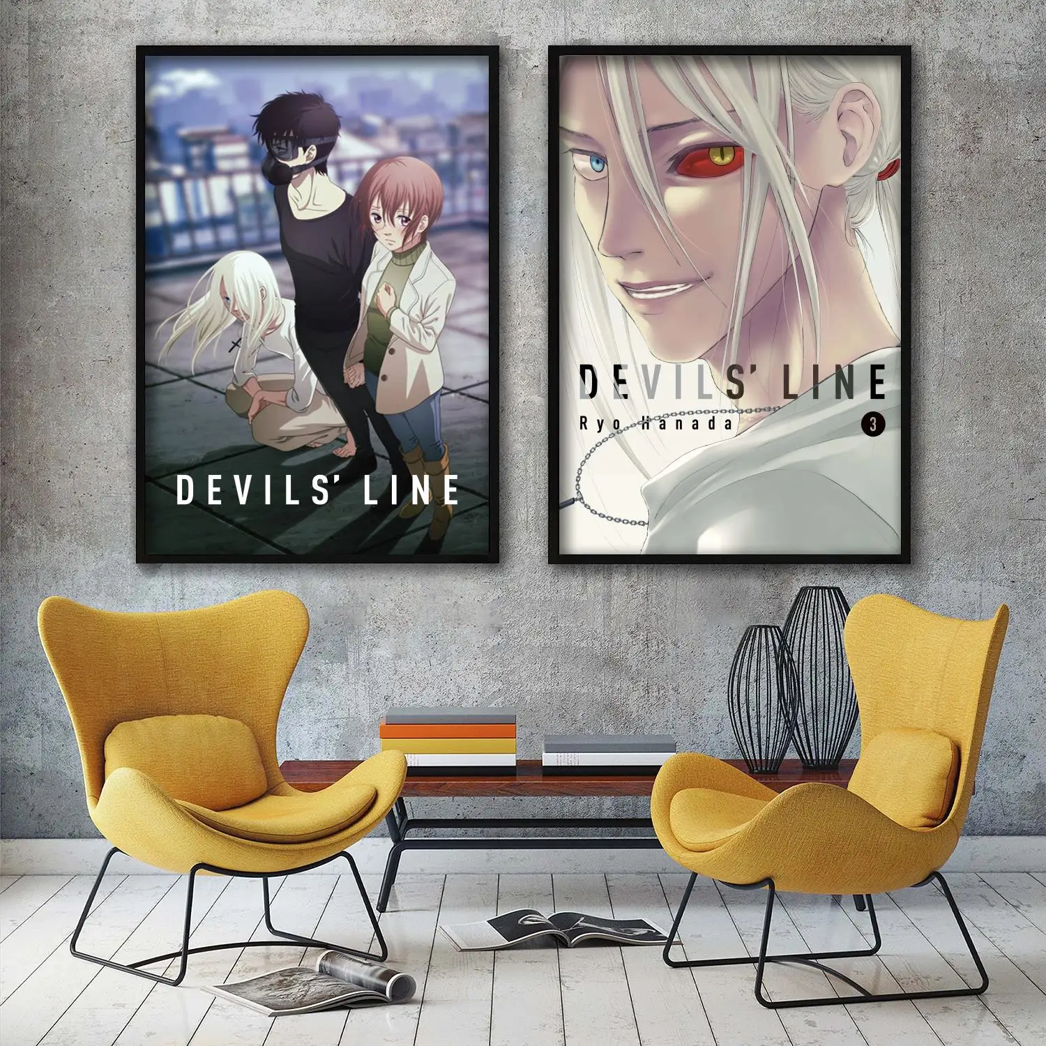 

devils line cartoon Decorative Painting Canvas 24x36 Poster Wall Art Living Room Posters Bedroom Painting