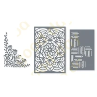 new 2022 arrival horizontal striped flowers rectangle metal cutting dies sets for diy craft making greeting card scrapbooking