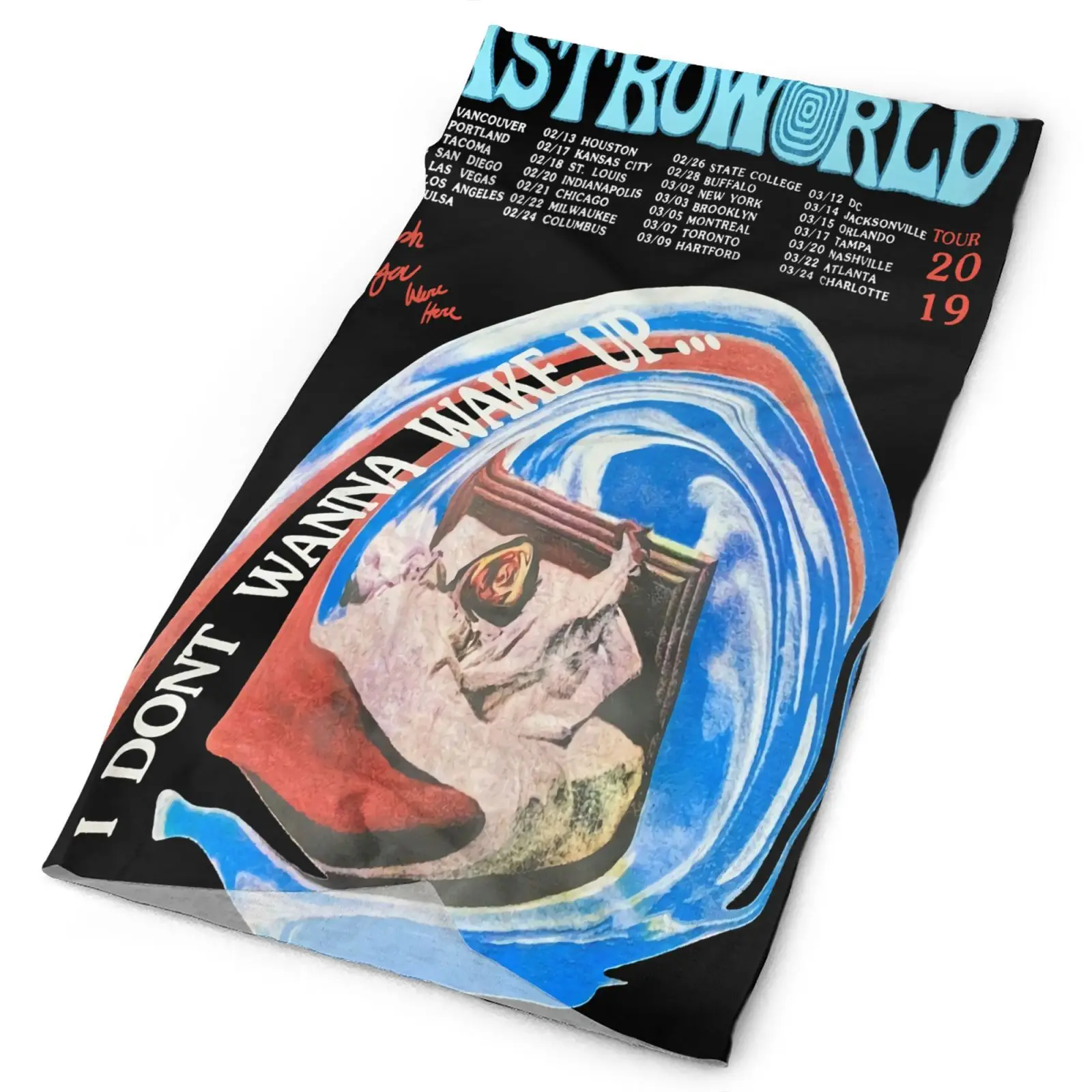 

Astroworld Tour Travis Scott I Dont Men's Bandana Winter Woman Scarf Mask For Face Fashion Neck Warmer Mask Tactical Equipment