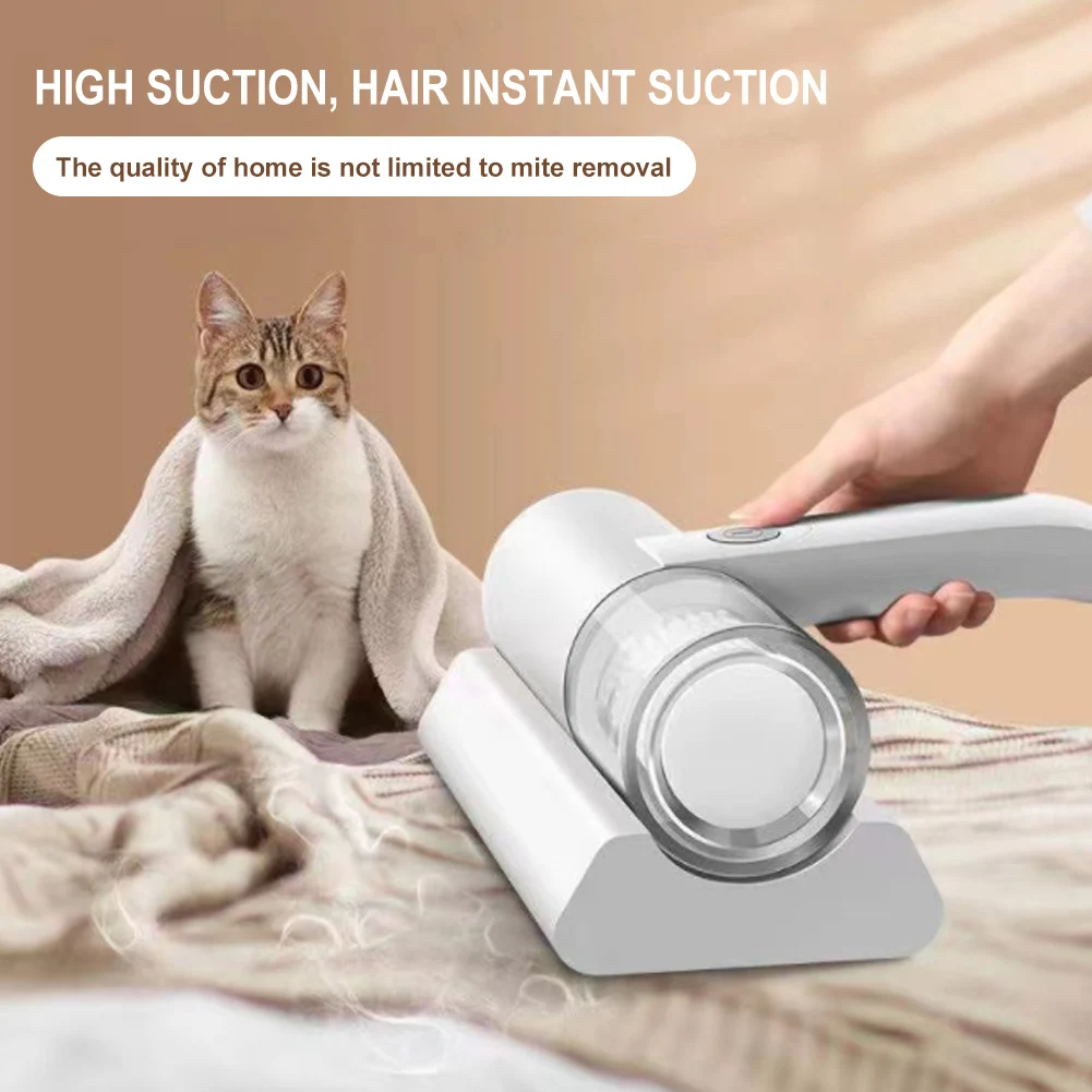 

Vacuum Cleaner Handheld Mite Removal Machine For Bed Pillows Carpets UV 10kPA Cordless Mite Removal Instrument Cleaning Machine