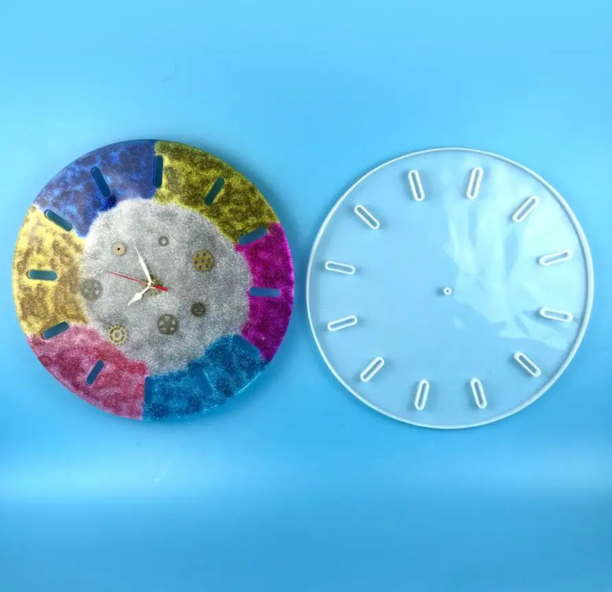 Часы большого размера силиконовая форма сделай сам квадратные круглые часы для