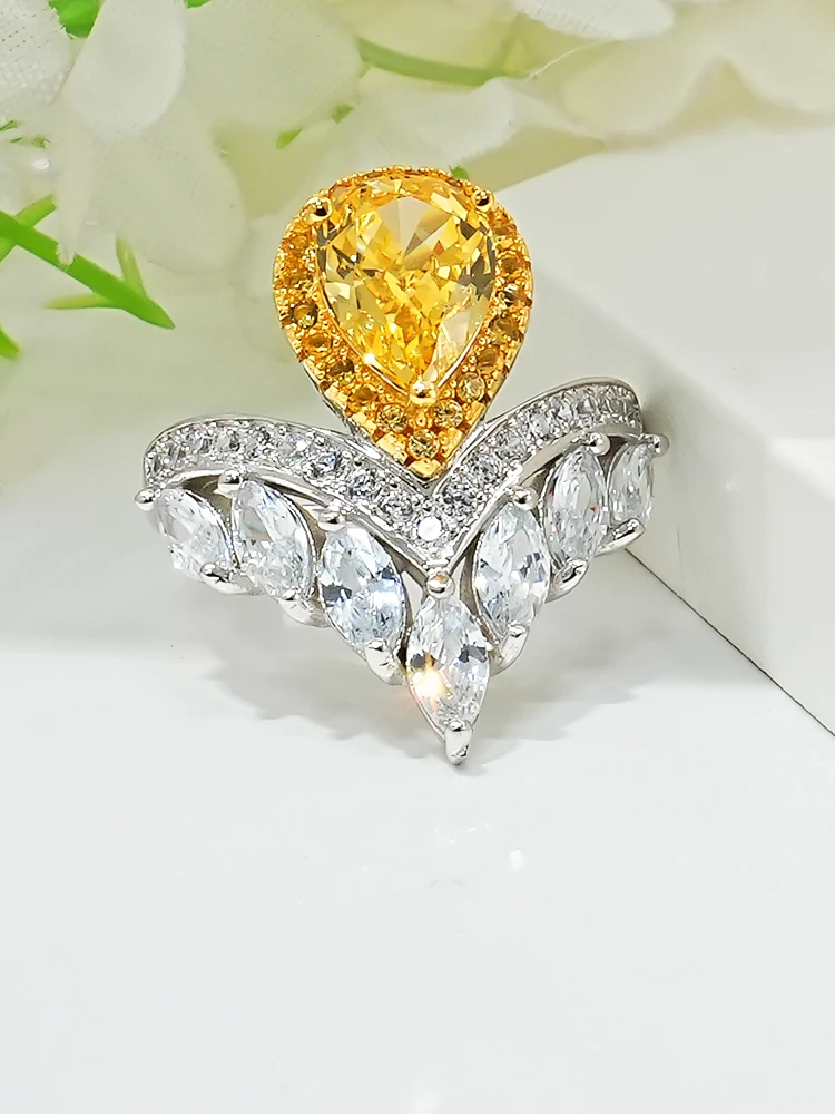 Кольцо Из Стерлингового Серебра 925 Пробы Для Женщин В Классическом Стиле С