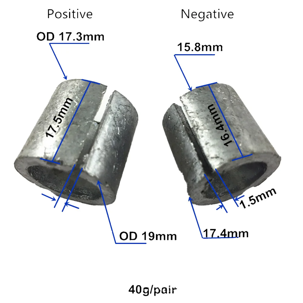 

2pcCar Battery Terminal Converters Post Adaptors Sleeves Dpositive And Negative Side Post Battery Connections ​Adapters Supplied
