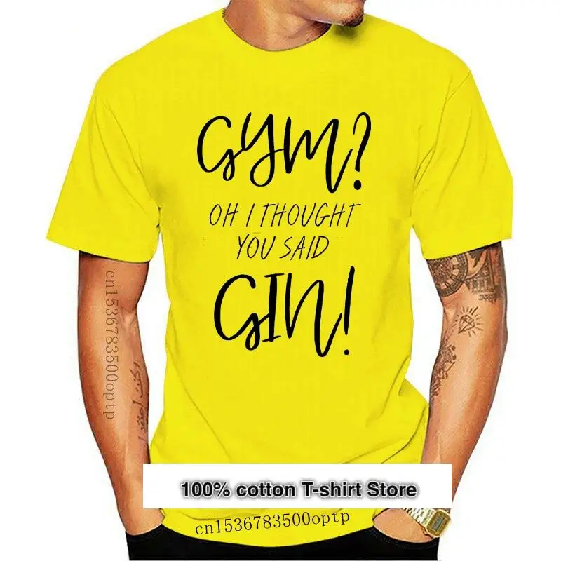 

Gin Not Gym-Camiseta Unisex para hombre, prenda de vestir, de algodón, estilo Punk, a la moda, con diseño divertido, a la S-5XL