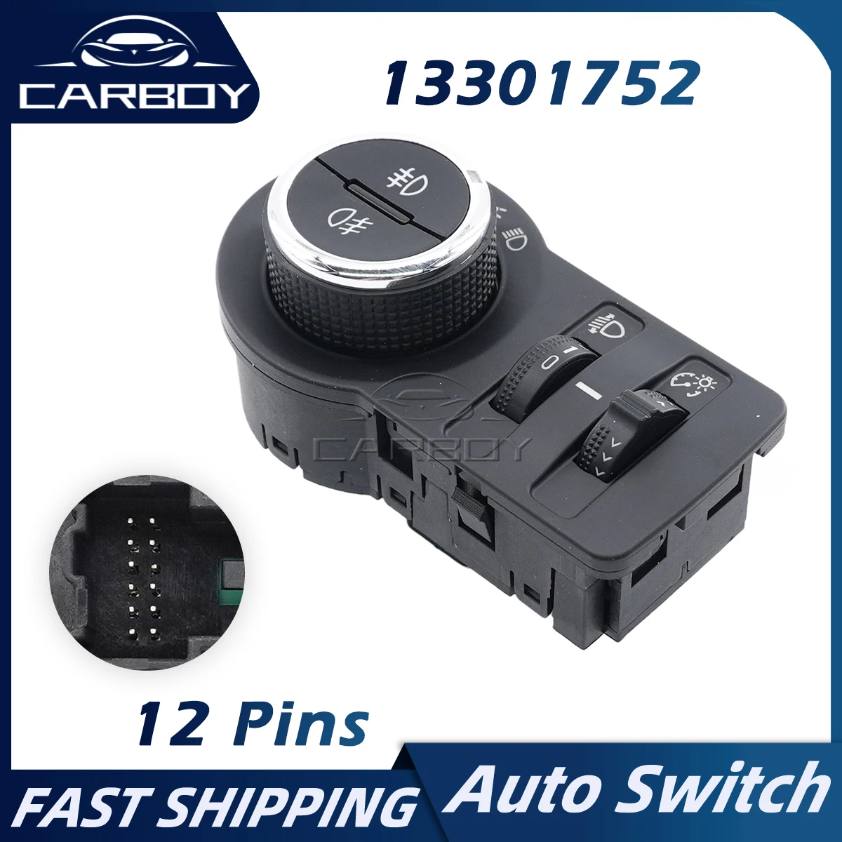 

13301752 Car Head Lamp Fog Lamp Control Switch With AUTO Button For Chevrolet Cruze Malibu TRAX Opel Mokka Encore Astra J Regal