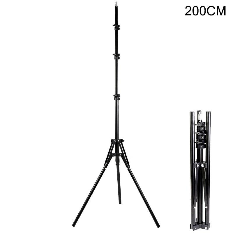 

2M Photographic Lighting Stand Fill Light Stand Adjustable Tripod Suit For Ring Light With 1/4 Screw Ring Lamp Softbox Ringlight