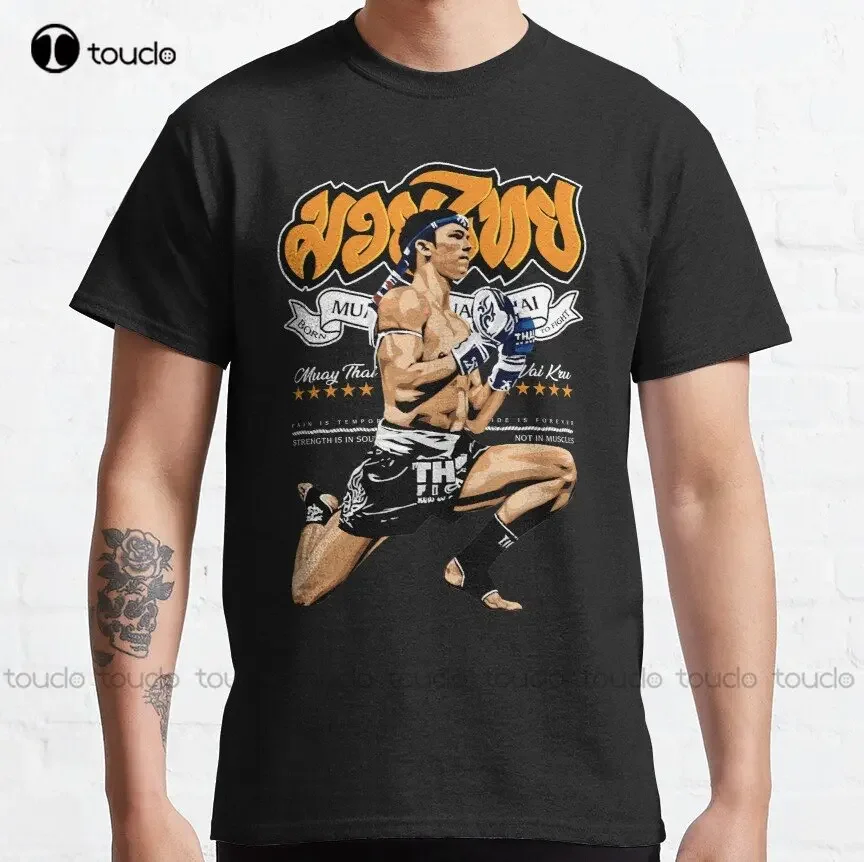 Муай Тай Wai Kru Кикбоксинг Born To Fight Классическая футболка для девочек Футболки