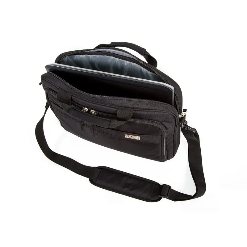 High Quality, Slim, Lightweight, Water-Resistant Unisex Black Briefcase, Perfect for Carrying Your Laptop.