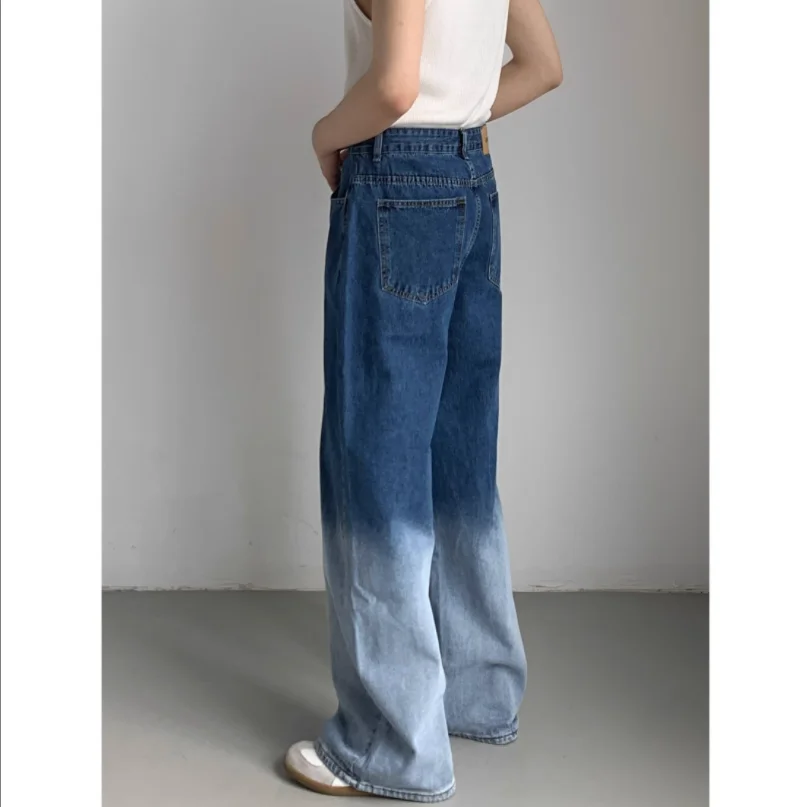 Весна-Осень 2023 корейский дизайн чувственные тонкие стираемые цветные джинсы