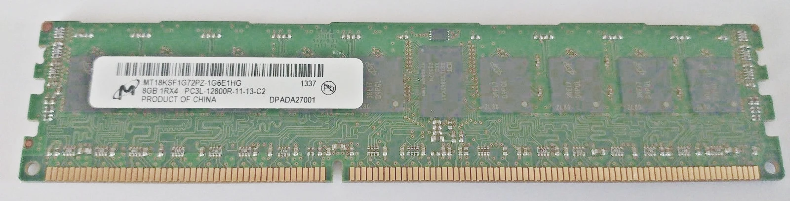 

RAM apply to CRUCIAL MT18KSF1G72PZ-1G6E1HG 8GB 1RX4 PC3L-12800R-11-13-C2 Memory