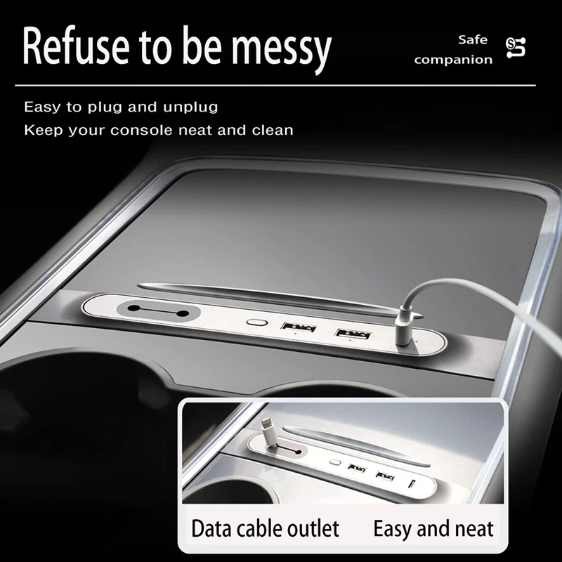 27 Вт Быстрое умное зарядное устройство автомобильная центральная консоль