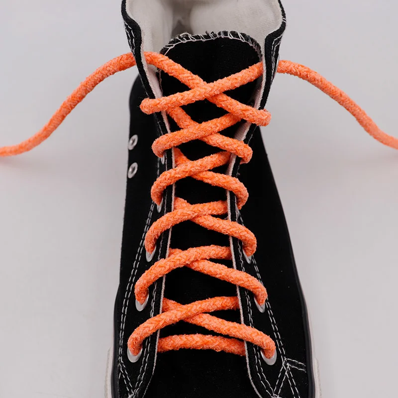 6.5MM Hairy Shoelaces 60-180cm Macaron Color Velvet Rope 10pairs For Cute Canvas Girl Lady Cord Zapatillas Mujer Wholesale