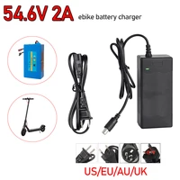 54 6v 2a charger 13s 48v li ion battery pack charger output dc lithium polymer battery charging power supply adapter