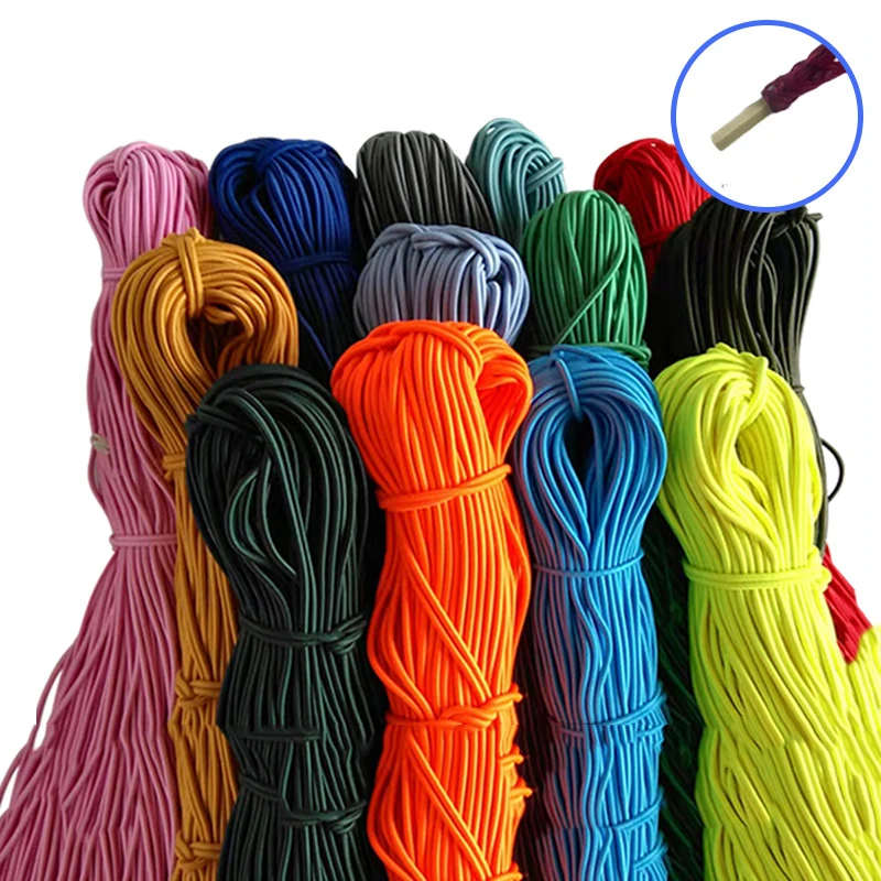 

10m 2.5mm Round Elastic Band Cord Elastic Rubber Stretch Rubber Band Waist Band Stretch Rope For Sewing Garment DIY Accessories