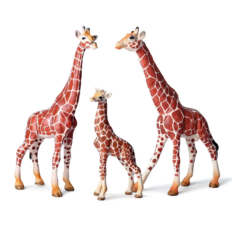 

Simulation Giraffe Family PVC Model Wild Animal Finished Goods Model Solid PVC Action Toy