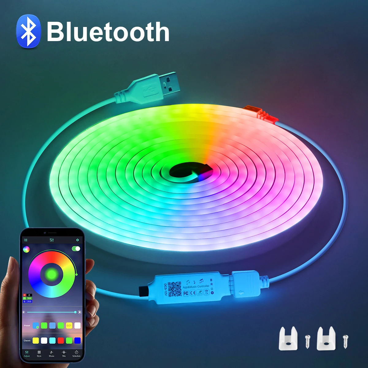 Светодиодные Ленты Rgb Гибкая Силиконовая Трубка Неоновые Декоративные Лампы С