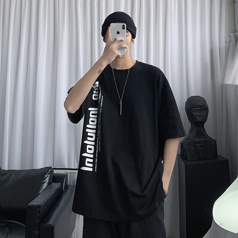 

T Shirt Men Cotton Letter Mens Summer Tshirts 2022 Oversized Tee Shirts 5XL Casual T-Shirts Oversize Half Sleeves Wear