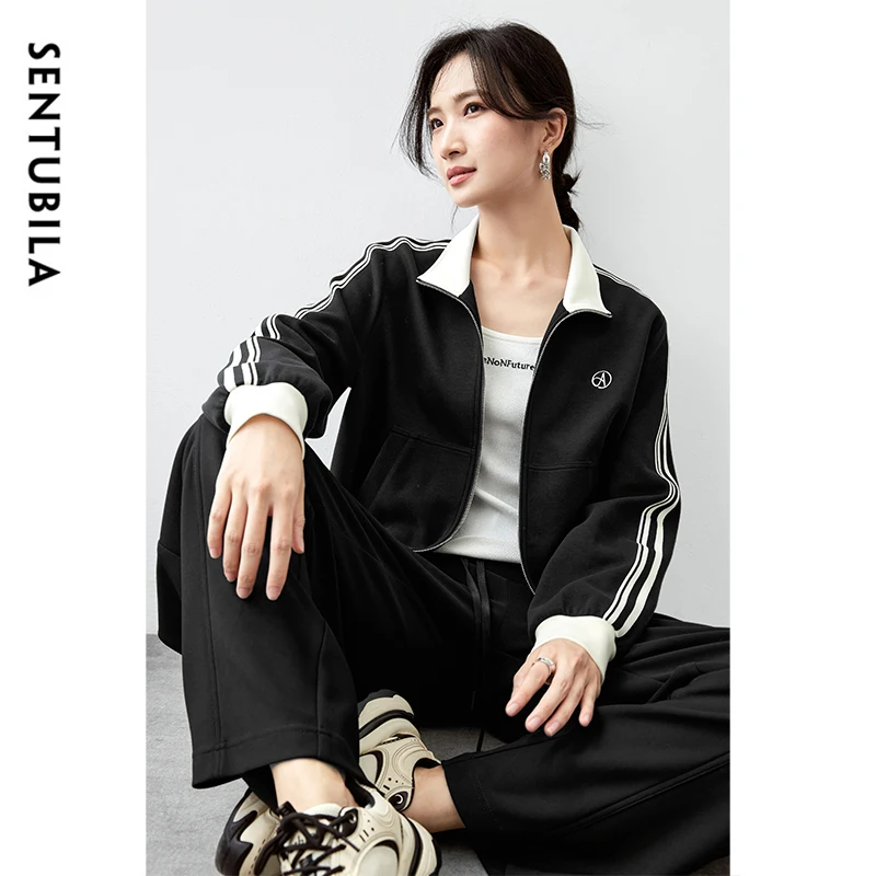 SENTUBILA хлопковые вязаные куртки для женщин 2024 зимнее повседневное свободное