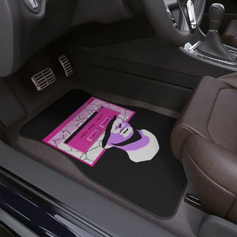 

Vaporwave car floor mat, harajuku, cute car accessories for teens, japanese, colorful, cyberpunk, futuristic, apollo statue, gre