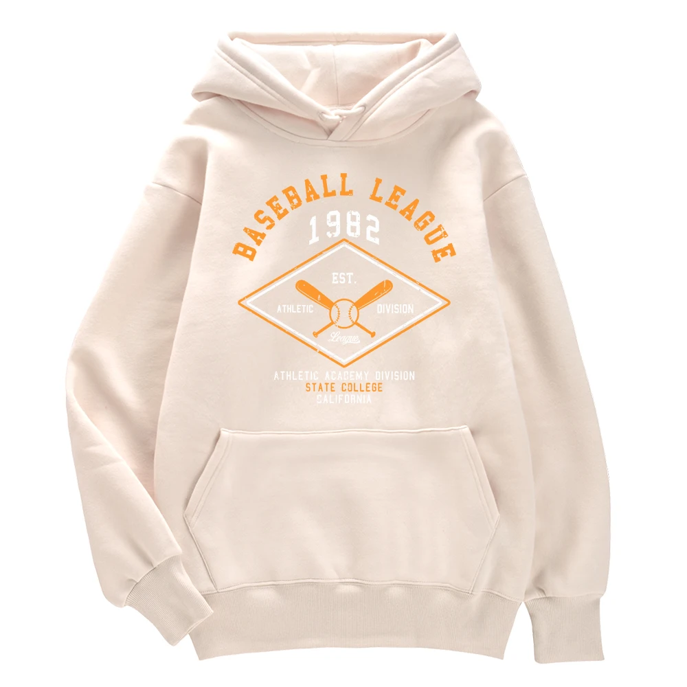 

Бейсбольная Лига Est.1982, мужские свитшоты с принтом спортивной команды, одежда с круглым вырезом в стиле Харадзюку, женская одежда, топ с карм...