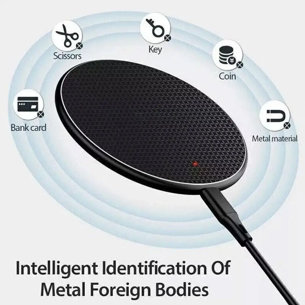 15 Вт портативный беспроводной зарядный коврик из алюминиевого сплава для всех