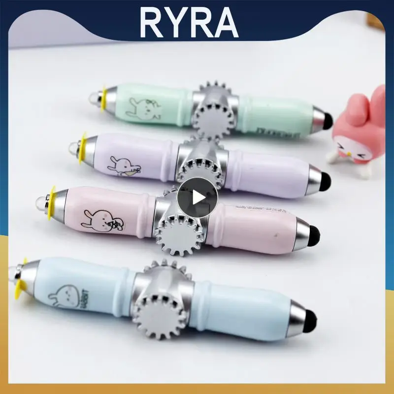 

NEW Multifunctional Flash Fingertip Gyro Pen Rotating Pen Blue Ballpoint Pen LED Luminous Stylus Decompression Pen Kid Toy