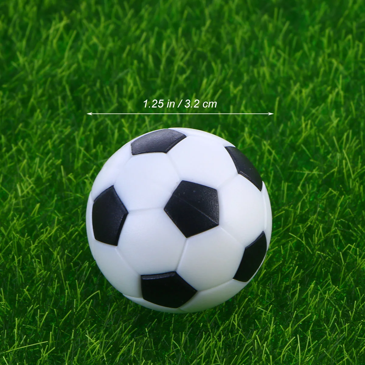 8pcs Black and White Football Table Soccer Footballs Replacement Balls Tabletop Soccer Game Accessory (32mm Diameter)