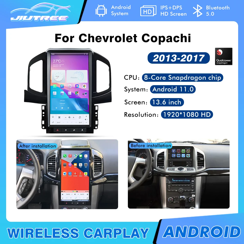 

Автомобильный радиоприемник 13,6 дюймов Android 11,0 для Chevrolet Copachi 2013-2017 аудио автомобильный GPS-навигатор головное устройство мультимедийный DVD-пл...