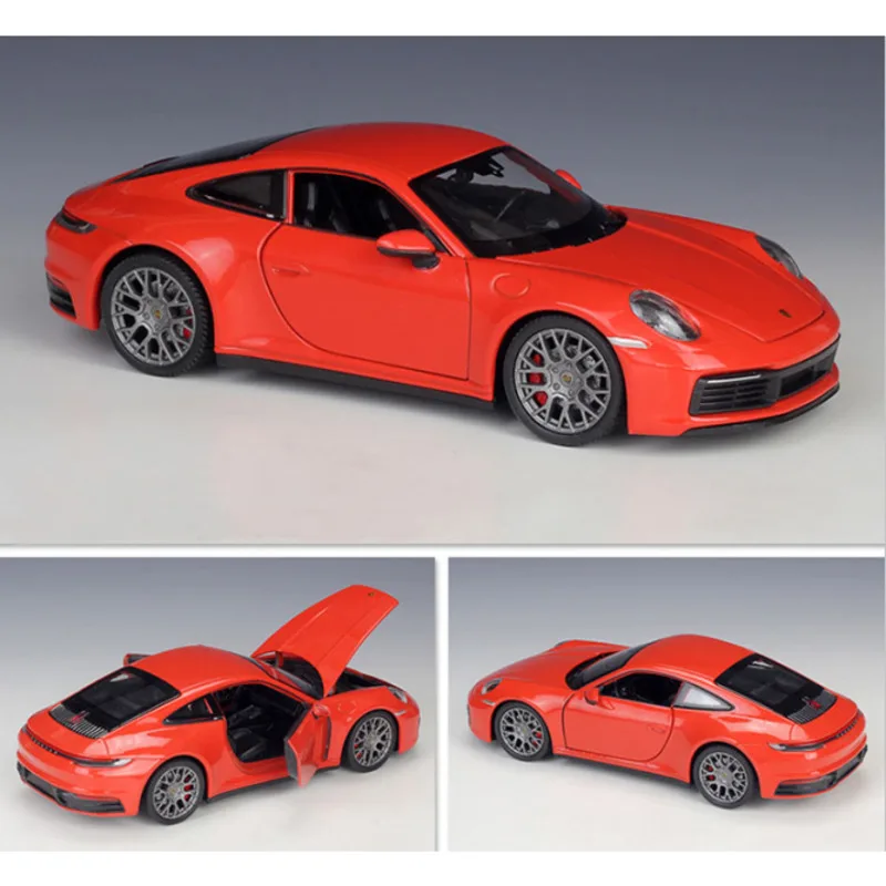 Модель спортивного автомобиля WELLY 1:24 Porsche 911 металлическая игрушечная машинка из