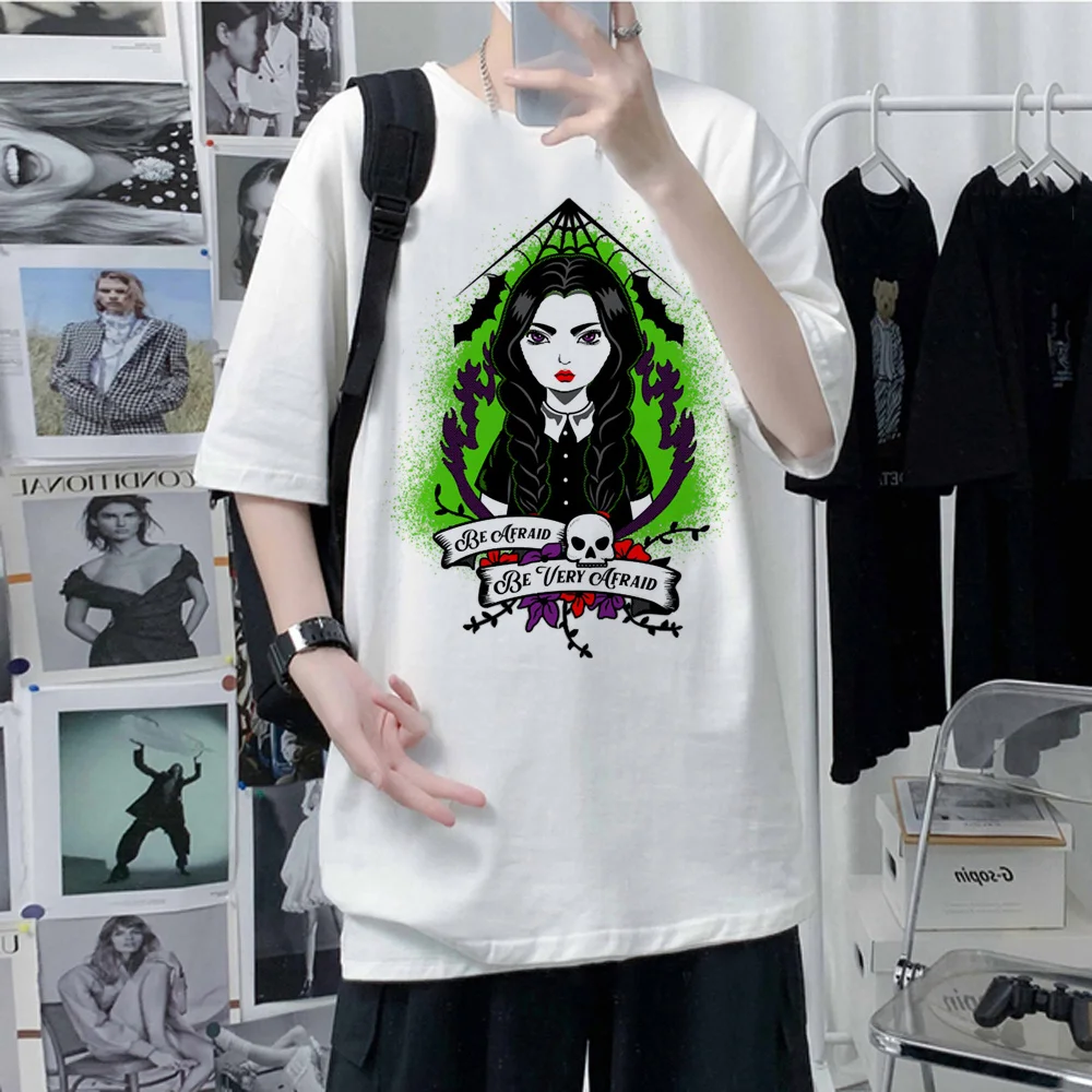 

Футболки с изображением среду adдамс, женская футболка из японского аниме, забавная женская одежда