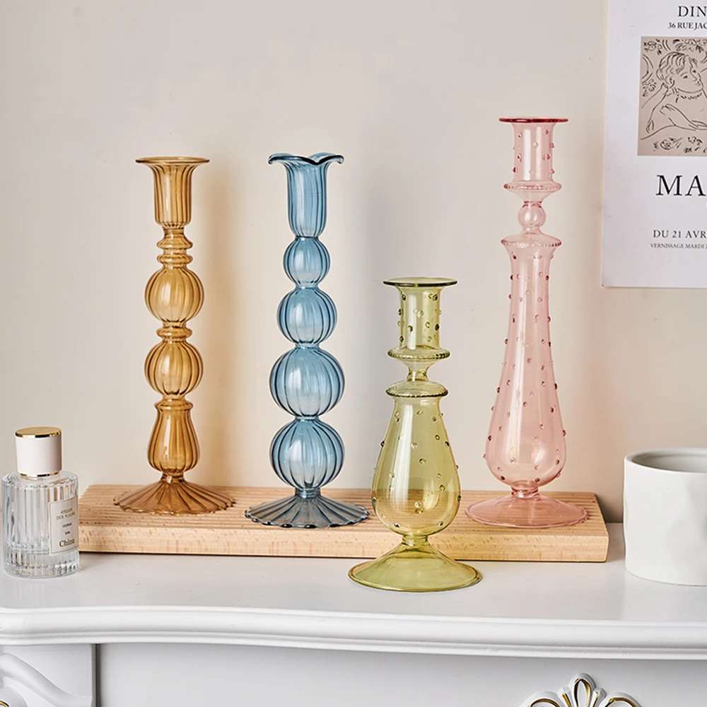Стакан для свечей из стекла Nordic Home Decor Wedding Decoration Candlesticks для свечей Центральный стол Гостиная Дом Подарок.