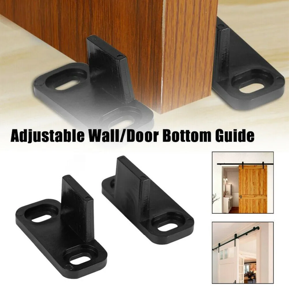 

2pcs Guide Rail Support Roller Slide Rail Shimmy Damper Suspension Rail With Screw Expansion Plug Barn Door Invisible Adjustable