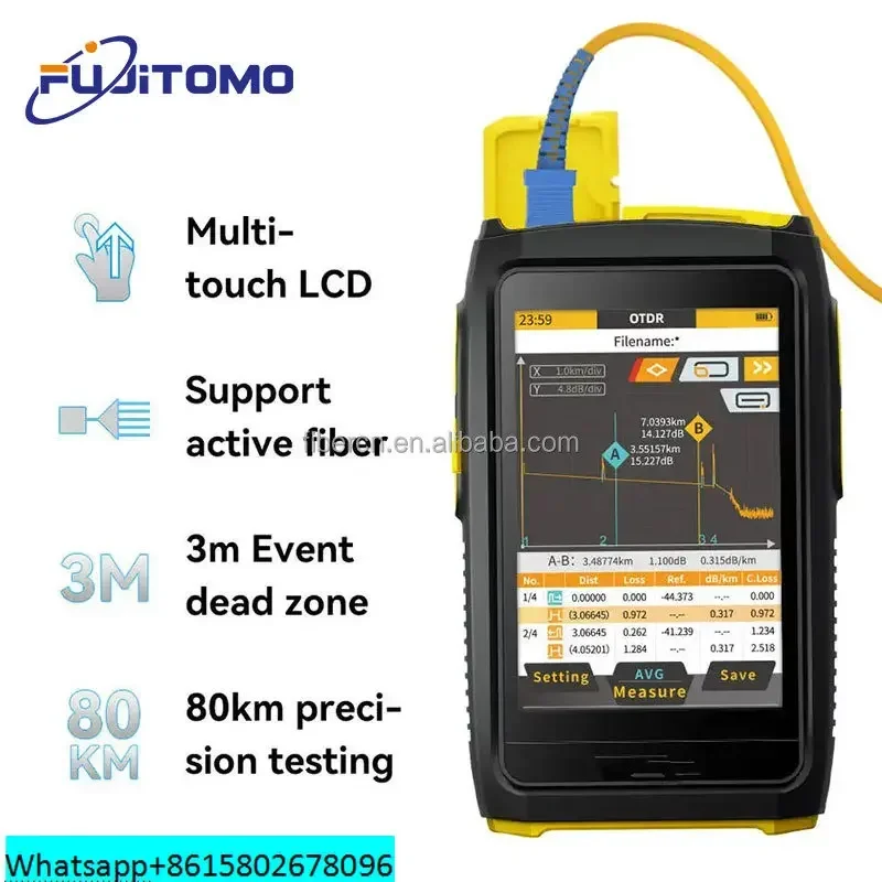 2023 новый супер мини otdr OFW 80 км с поддержкой расстояния сенсорный экран OPM VFL LED OLS