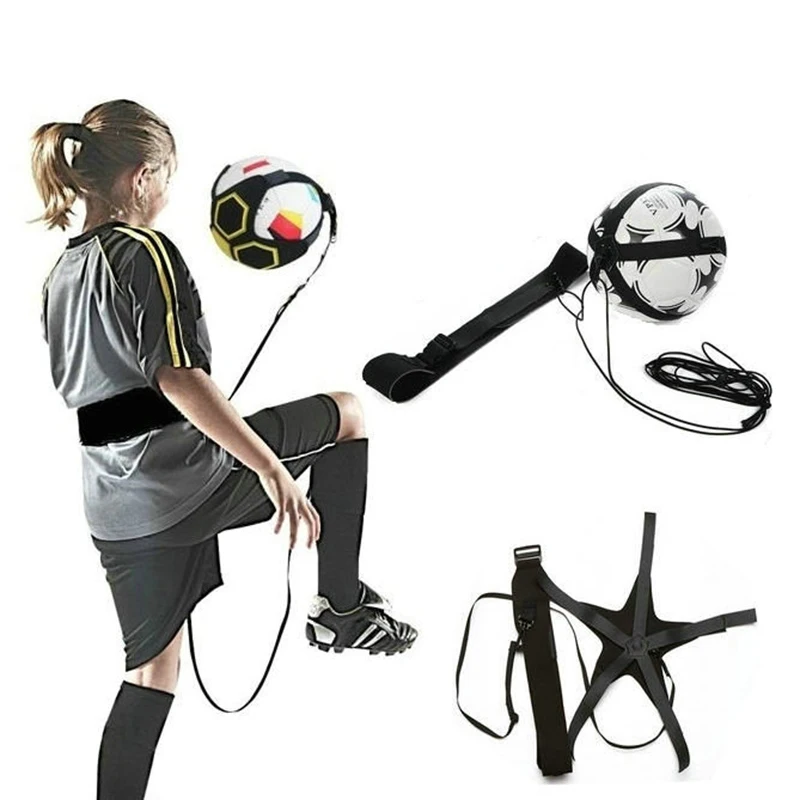 

Soccer Ball Juggle Bag Children Auxiliary Circling Belt Kids Football Training Equipment Kick Solo Soccer Trainer Football Kick