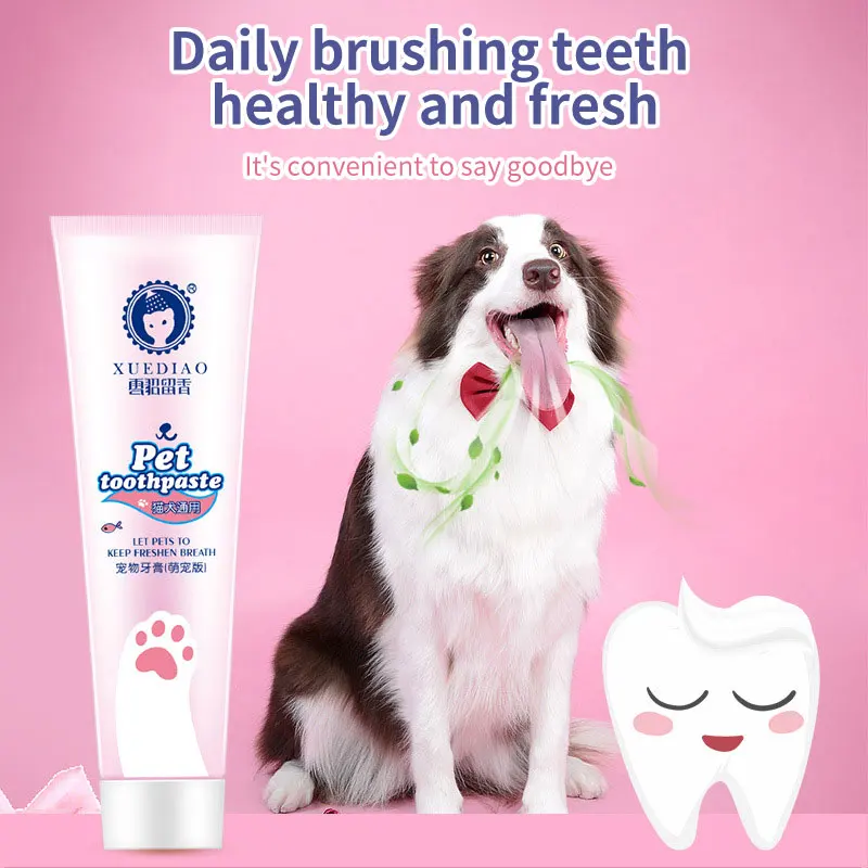 

New Scented Pet Toothpaste Mint-flavored Oral Cleaning Care Toothpaste For Small Medium Cats Halitosis Edible Dog Toothpaste Set