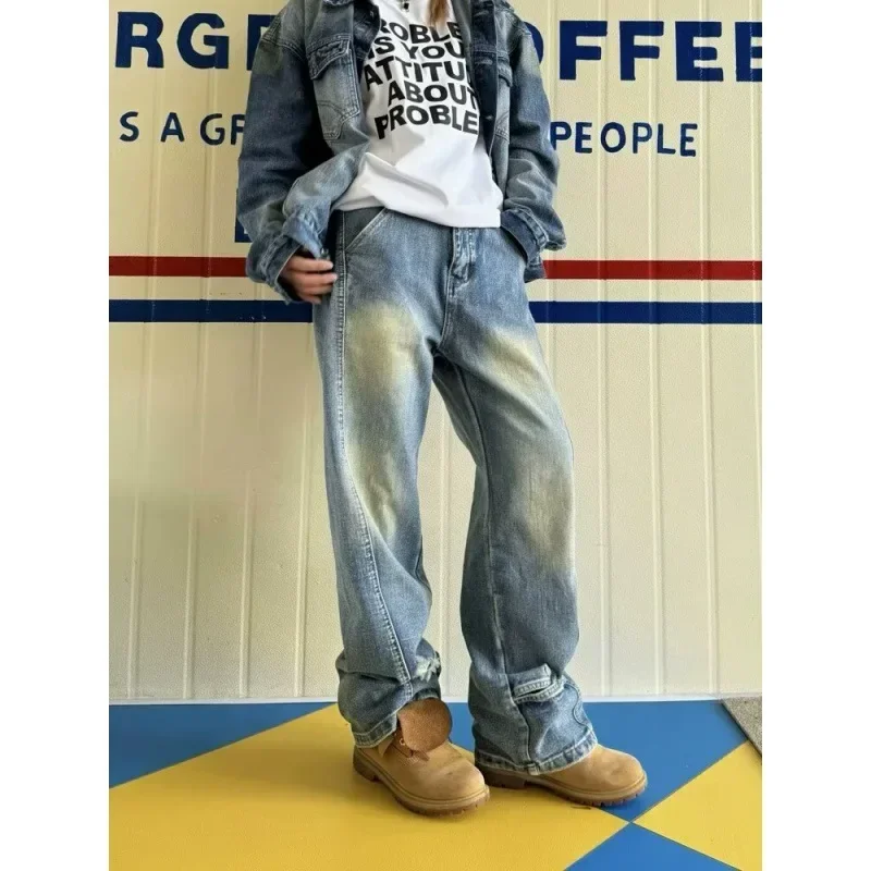 Американские ретро-джинсы с несколькими карманами для мужчин. Всесезонная