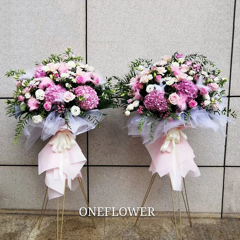 Золотистый металлический Цветочный штатив PEANDIM Цветочная композиция Свадебный